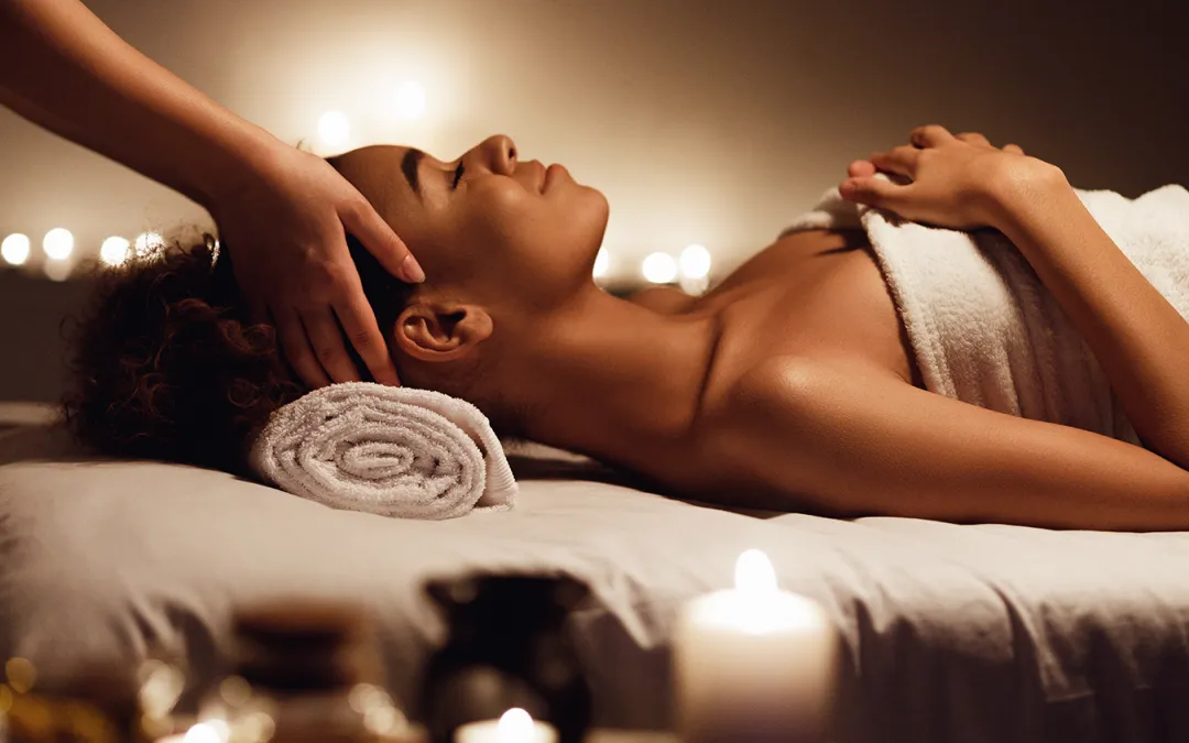 A woman getting a craniosacral therapy session